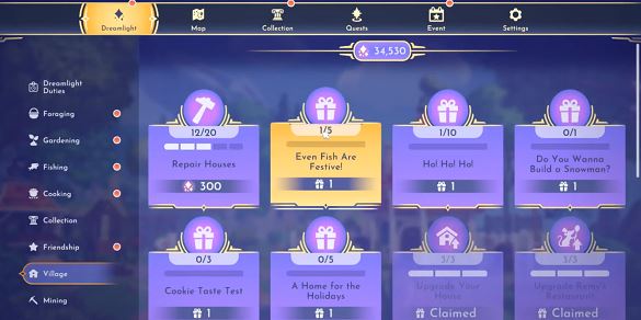 Disney Dreamlight Valley: How to Complete Even Fish are Festive – Holiday Duty