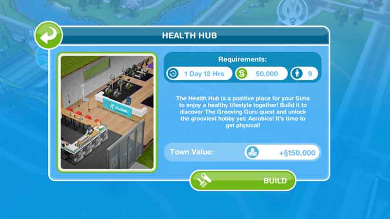 Health Hub Sims Freeplay