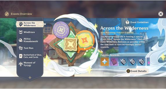 Genshin Impact: Across the Wilderness – Event Guide