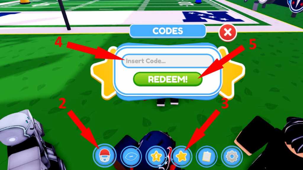 Codes Roblox NFL Quarterback Simulator janvier 2023 GameAH