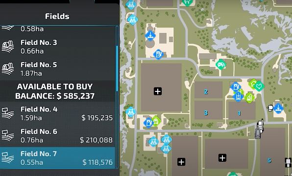 How to buy Fields in Farming Simulator 23