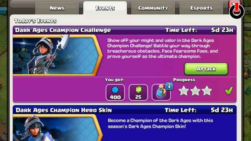 Beat Dark Ages Champion Challenge Clash of Clans