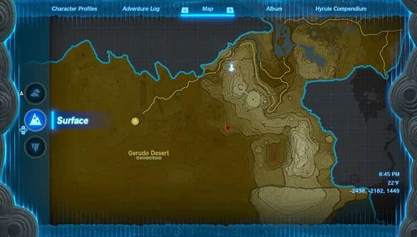 Gerudo Canyon Skyview Tower Location in Tears of the Kingdom