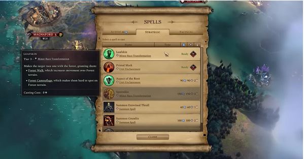 How to Cast Race Transformation Spells in Age of Wonders 4