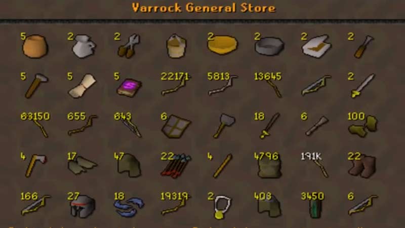 sell items in old chool runescape