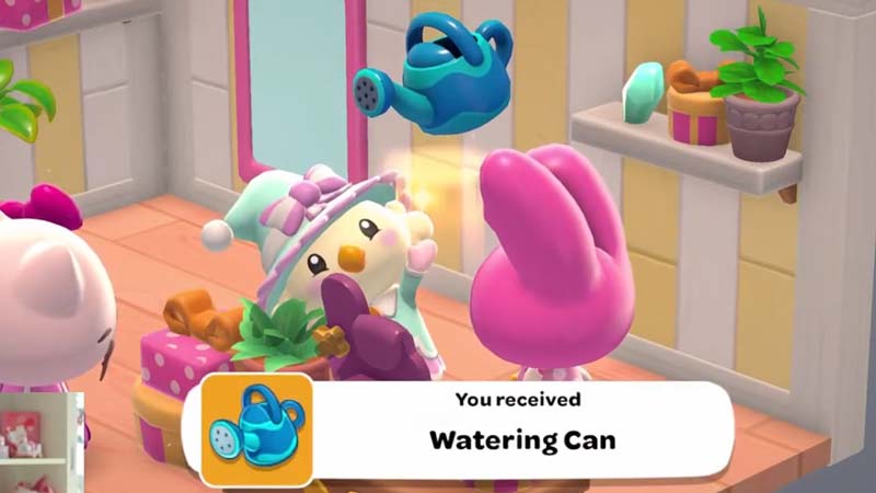 get watering can in hello kitty island adventure