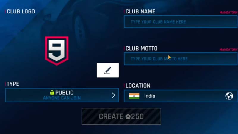 how to create a club in asphalt 9 legends