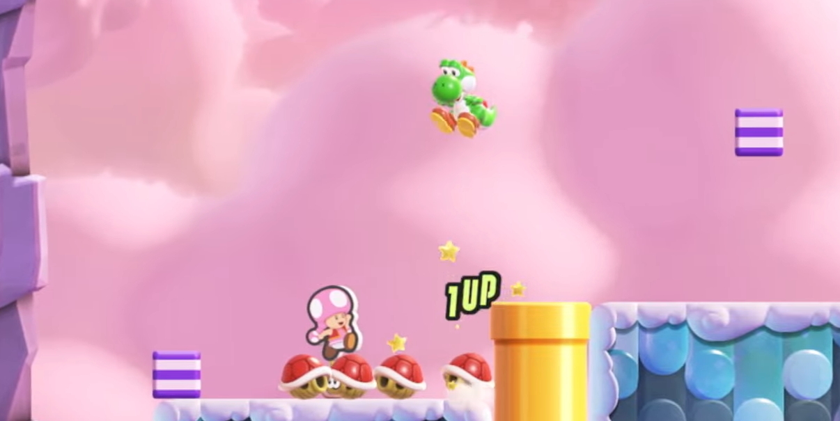 Super Mario Wonder 1 Up When Landing On Koopas