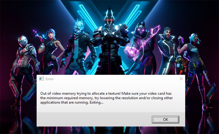 Fortnite Out of Video Memory