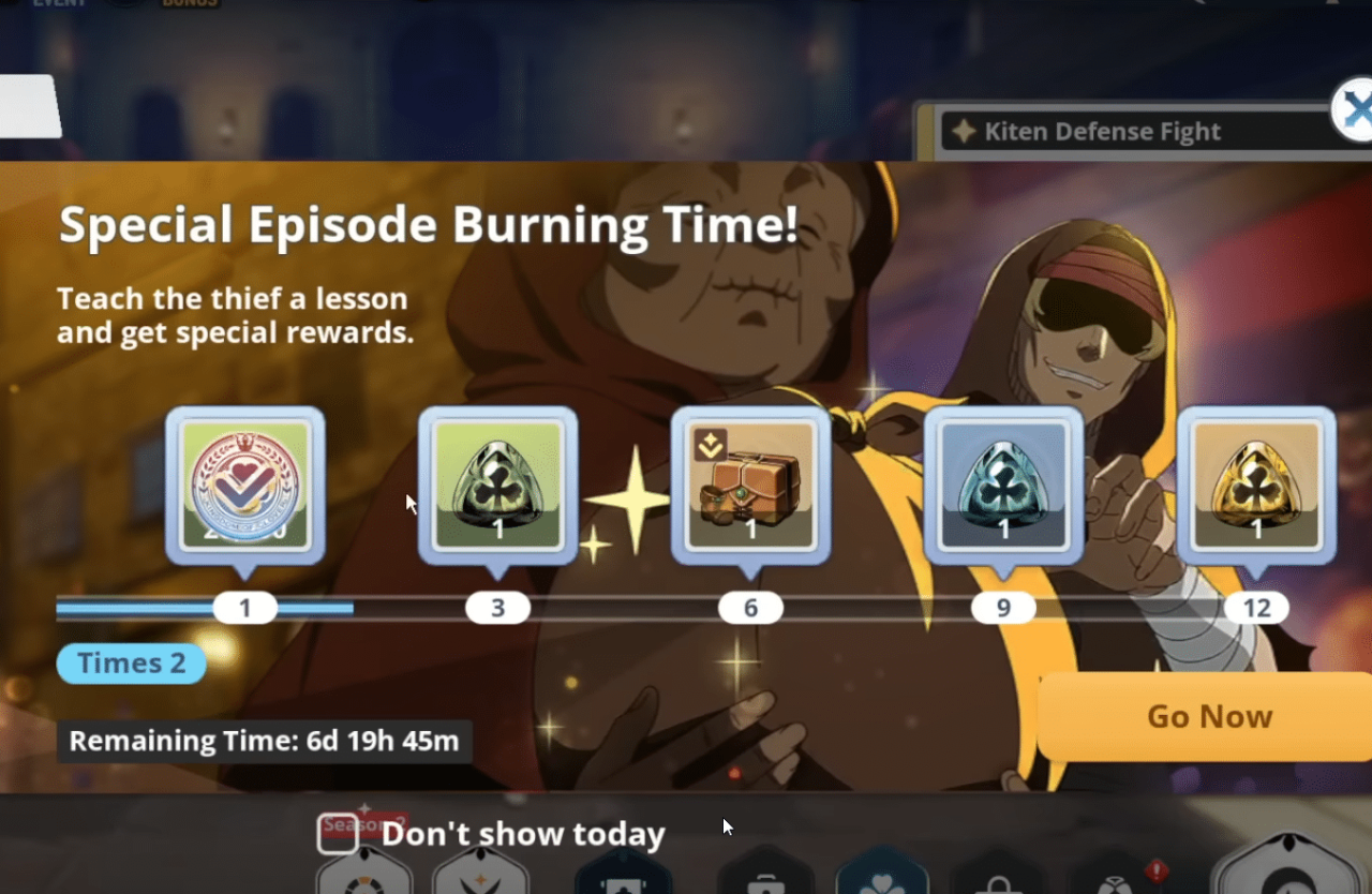 Special Episode Burning Time Rewards in Black Clover M.
