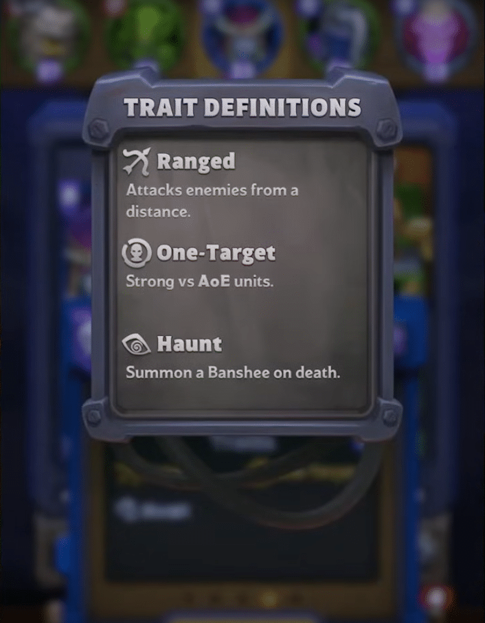 Sylvanas Traits in Warcraft Rumble.