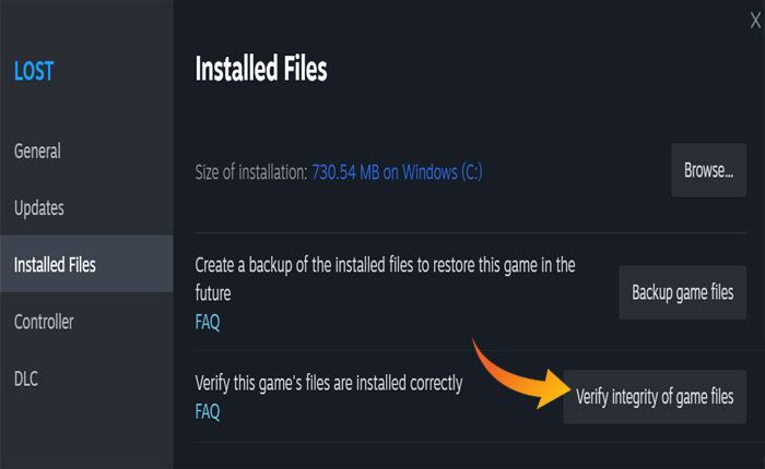 verify integrity of game files 1