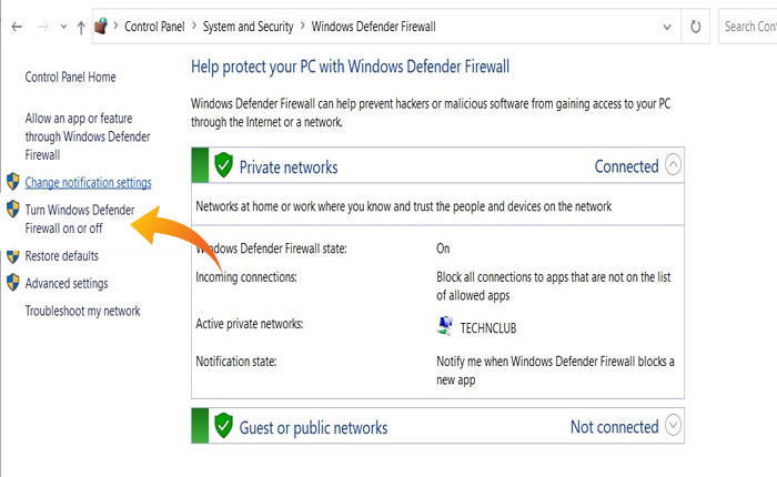 windows defender firewall