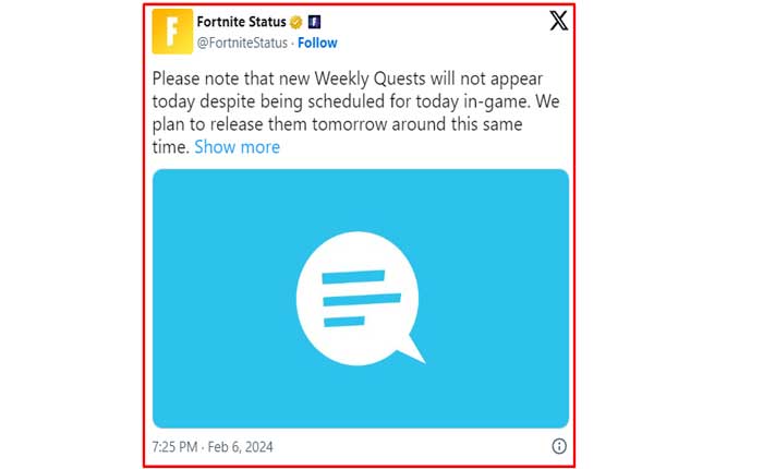 Fortnite Weekly Quests Not Showing