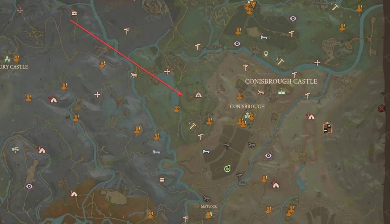Limestone Ore location on map in Robin Hood - Sherwood Builders.
